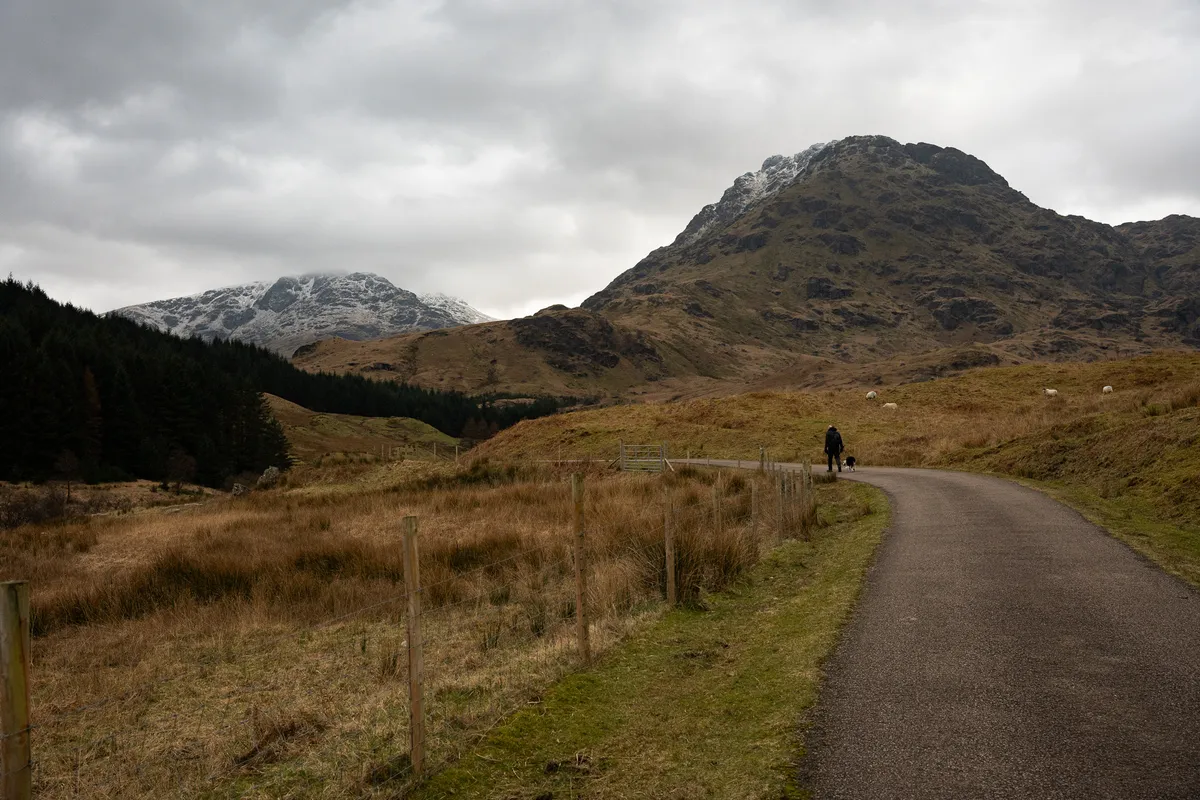 A fantastic 25km circuit from Inveruglas, in the valley of Glen Loin, taking in the summits of Beinn Dubh and Ben Vorlich, and the corrie of Coiregrograin.