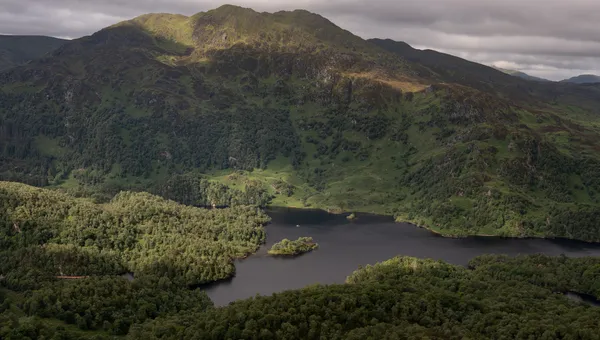 Hiking the Ben A'an Hike from Loch Achray trail in Scotland