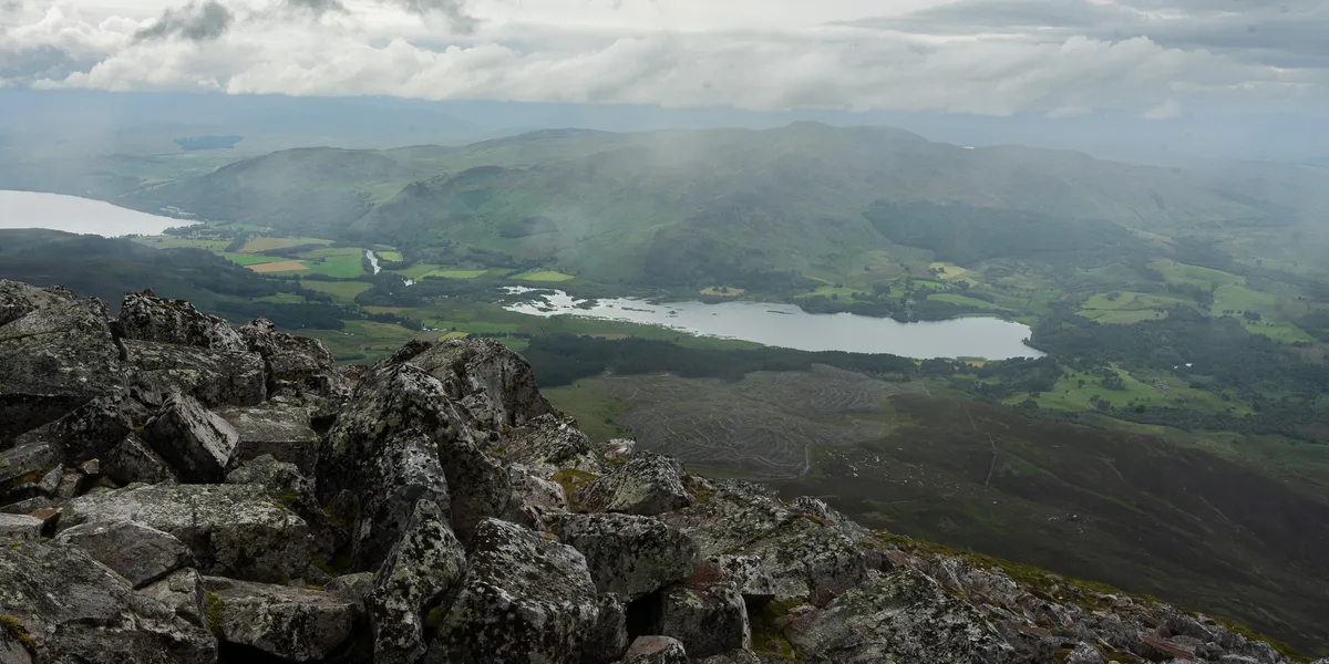 Summit views from Schiehallion looking over Loch Rannoch