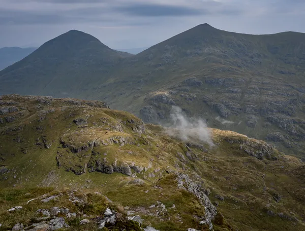 Cruach Ardrain and Beinn Tulaichean hiking guide - 2-Munro route in the Crianlarich Hills. 1,100m ascent, challenging ridge walk, and spectacular Loch Lomond views. Perfect for experienced Munro baggers.
