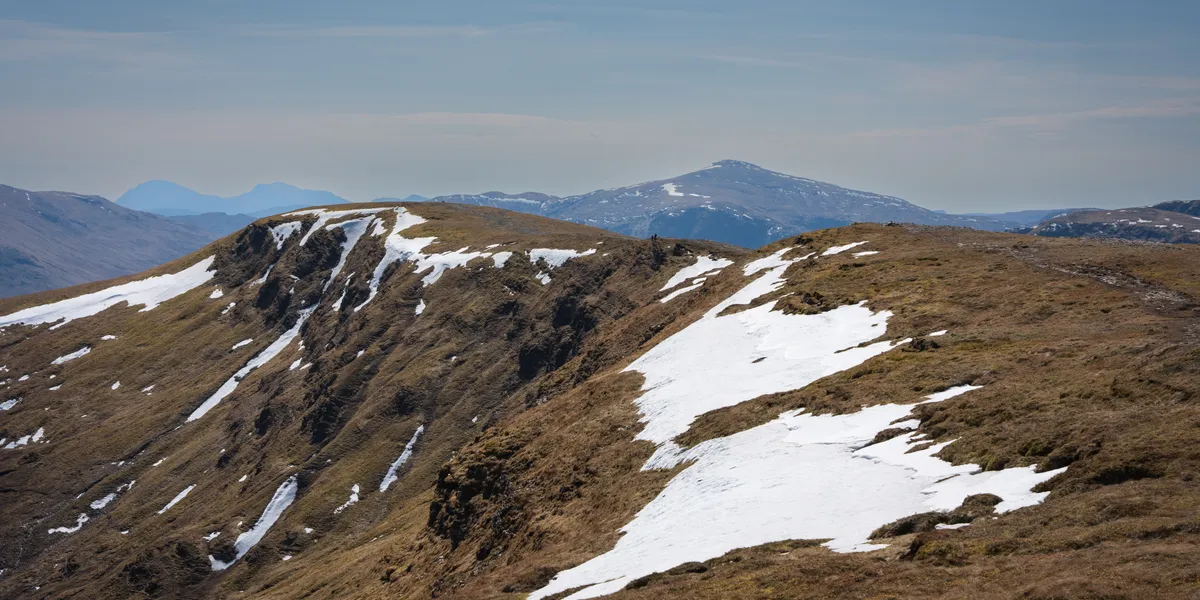 The gentle slopes of Meall Bhuide