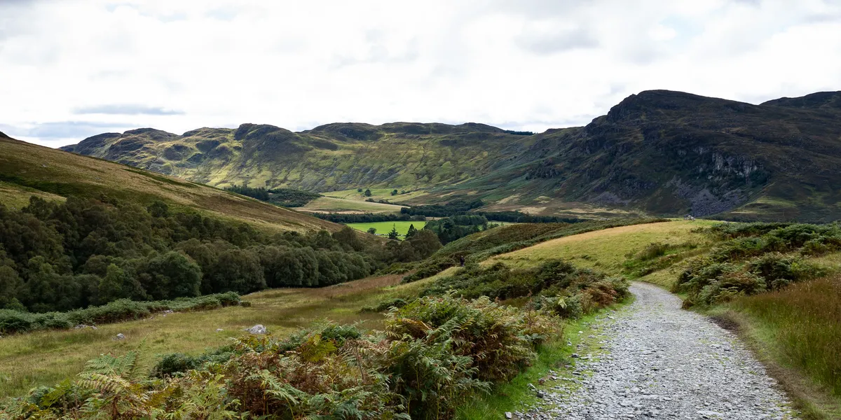 Looking back down the valley towards Balnacoul Castle