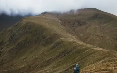 Hiking Meall Corranaich and Meall a'Choire Leith Munro in Loch Tay to Rannoch Moor, Scotland