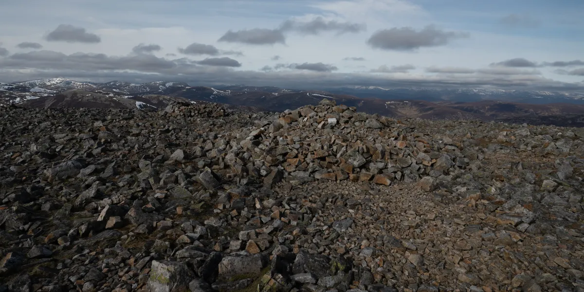 The cairn at the top of Carn An Tuirc