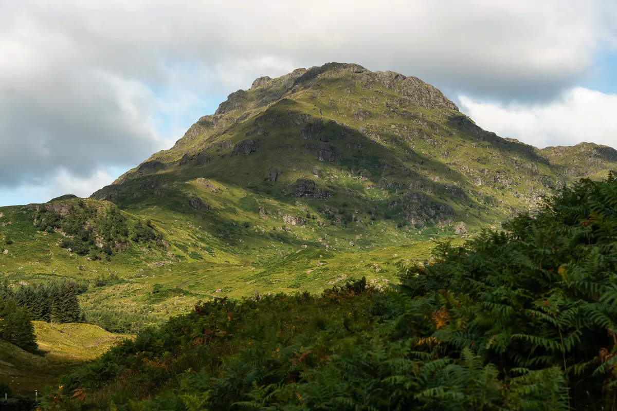 Looking up at the slopes of Ben Vane