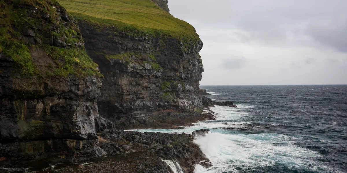 Some impressive views of the cliffs and the stormy sea
