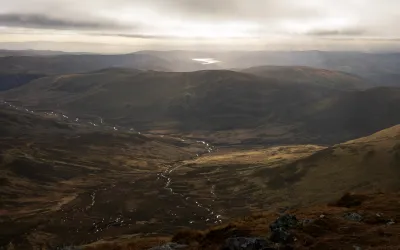 Hiking Mayar and Driesh Munro in Glen Shee to Mount Keen, Scotland