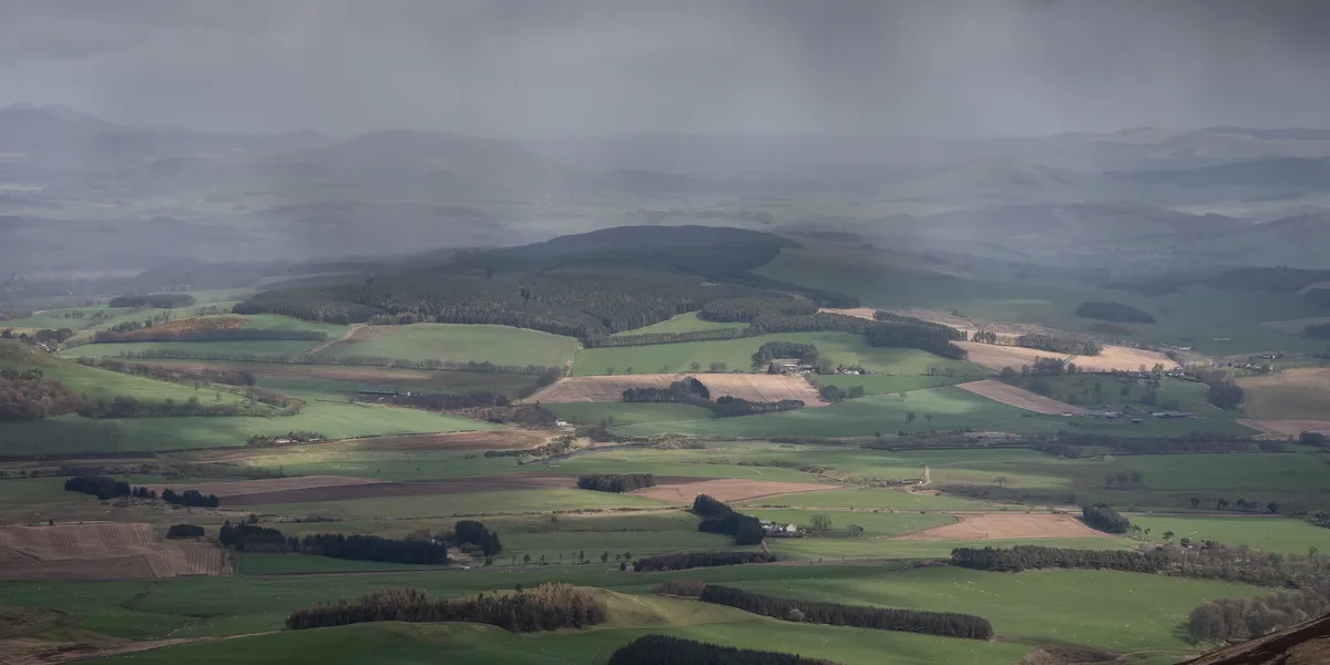looking down into the valley