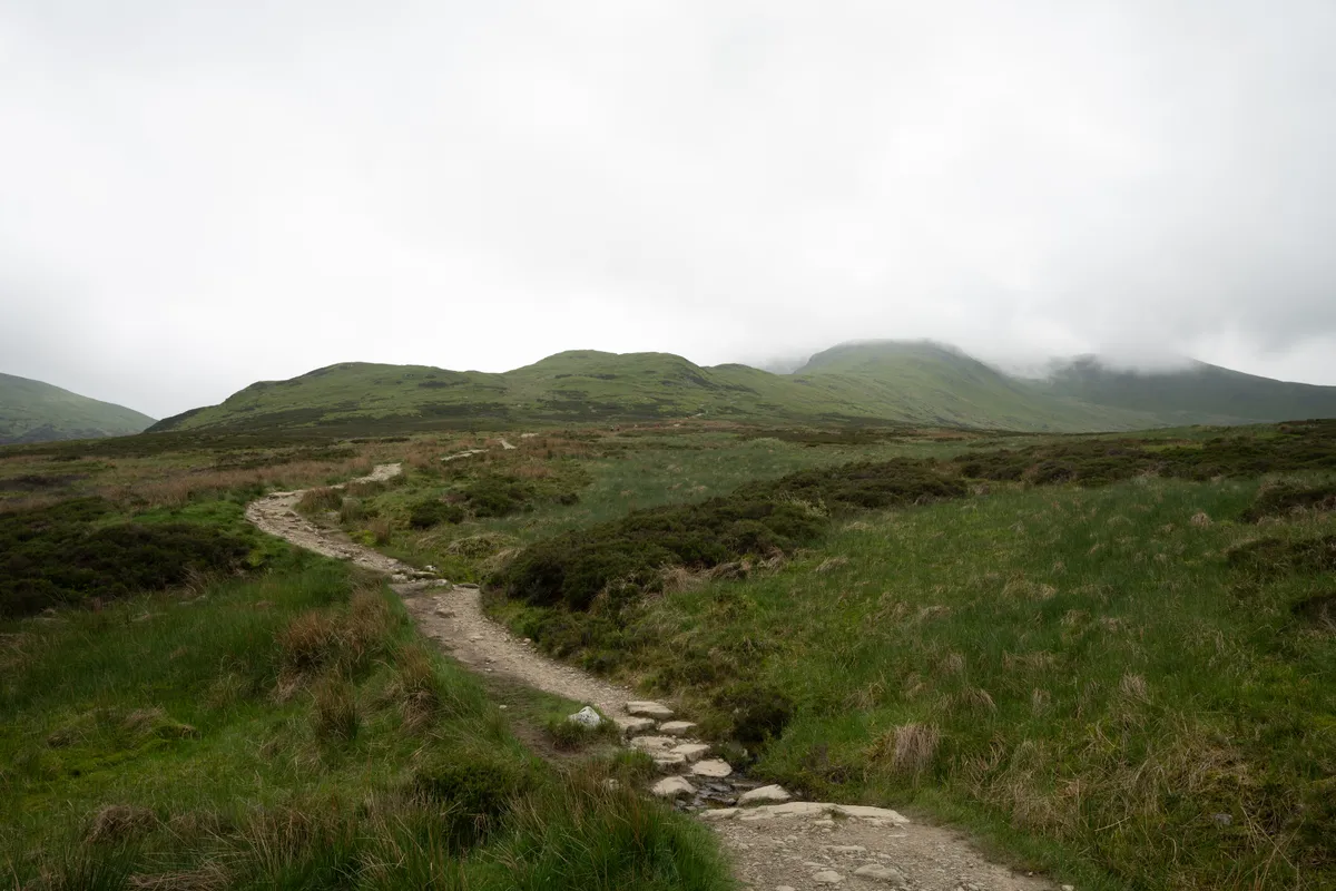 the path winding itself up the slopes of Ben Vorlich