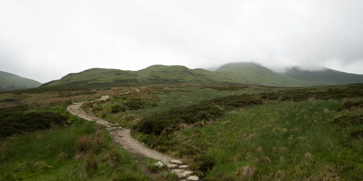 The path winding up the slopes of Ben Vorlich