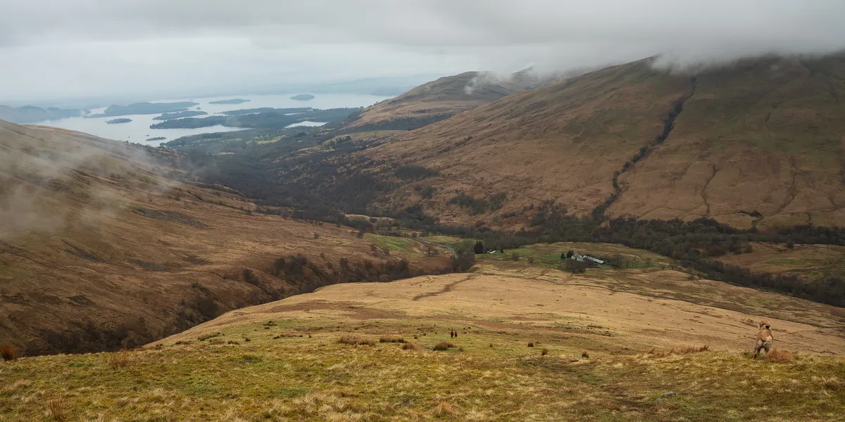 The views started to clear a little on the way down... typical