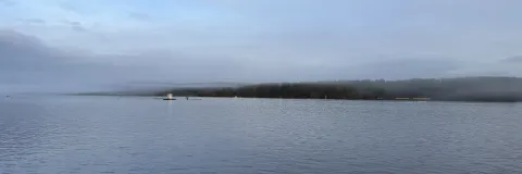 Strathclyde Loch on a calm day, Strathclyde Country Park, Scotland